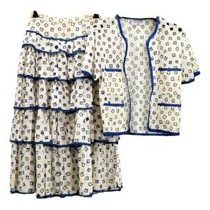 CHANEL vintage two piece skirt set